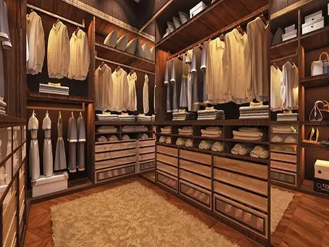 تشطيب وتصميم غرف ملابس بالشيخ زايد